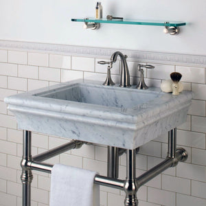 Medium Bordeaux vanity sink in carrara marble image 1 of 2