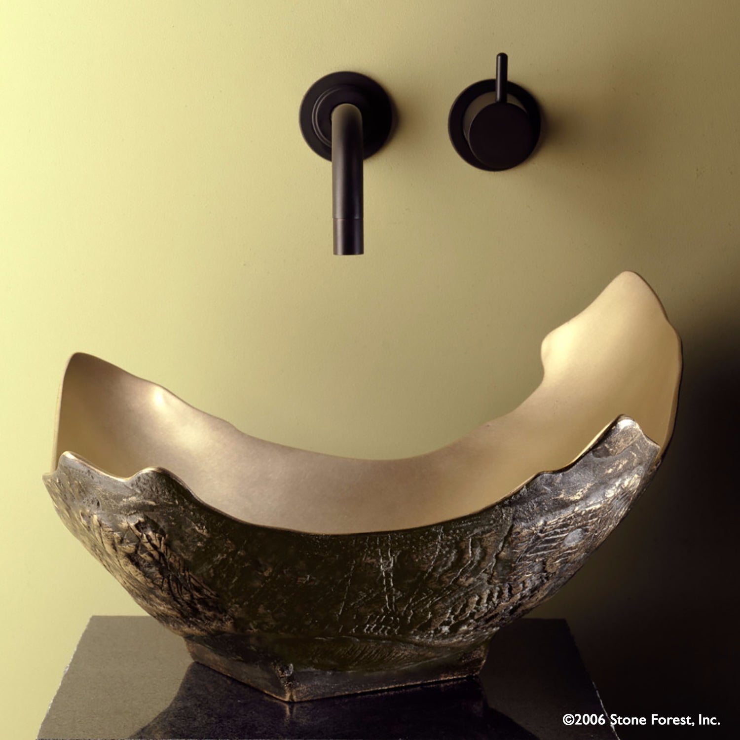golden bronze chalice vessel sink