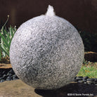Stone Forest Black and White Granite Sphere garden fountain 20" diameter