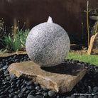 Stone Forest  Black and White Granite Sphere garden fountain 20" diameter