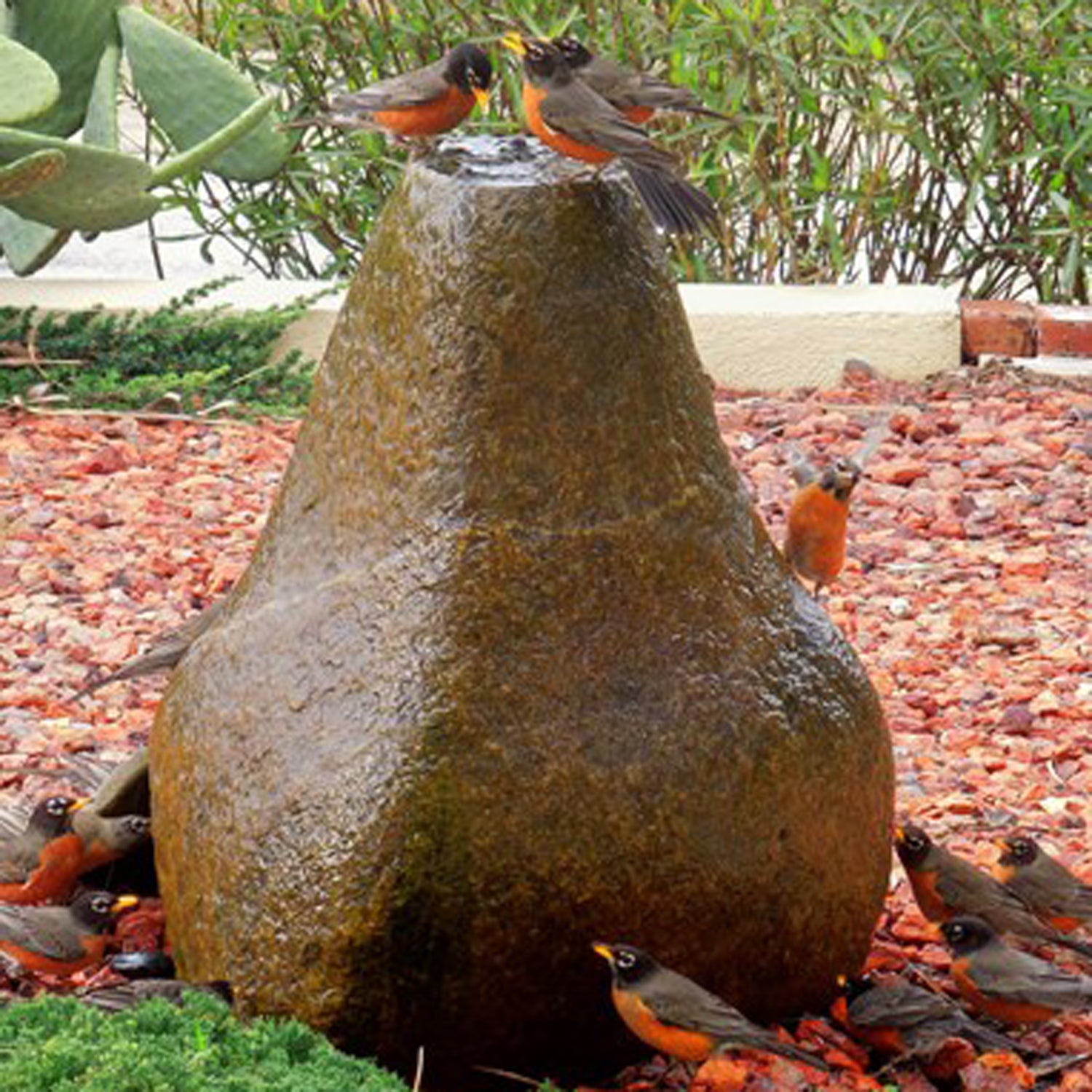 Stone Forest Natural Boulder garden fountain 30" high