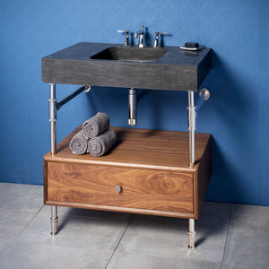 Terra Bath Sink paired with Elemental Facet Drawer Vanity image 2 of 4