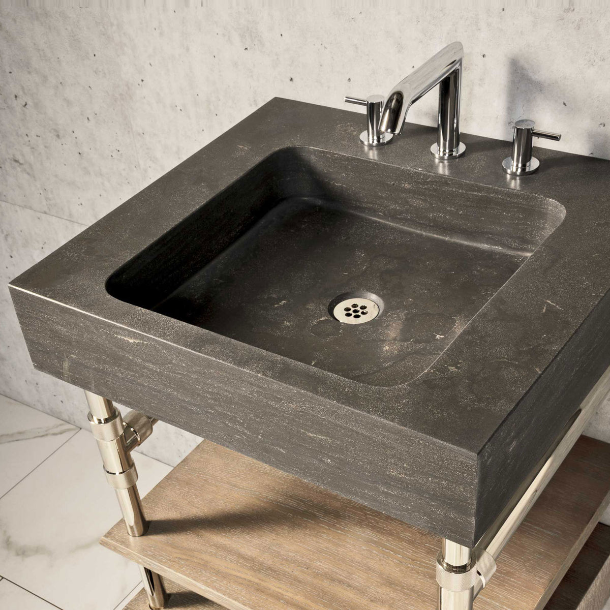 Terra Bath Sink paired with Elemental Classic Console Vanity image 2 of 4