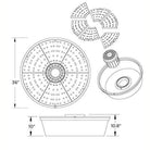 36" diameter round fountain installation kit