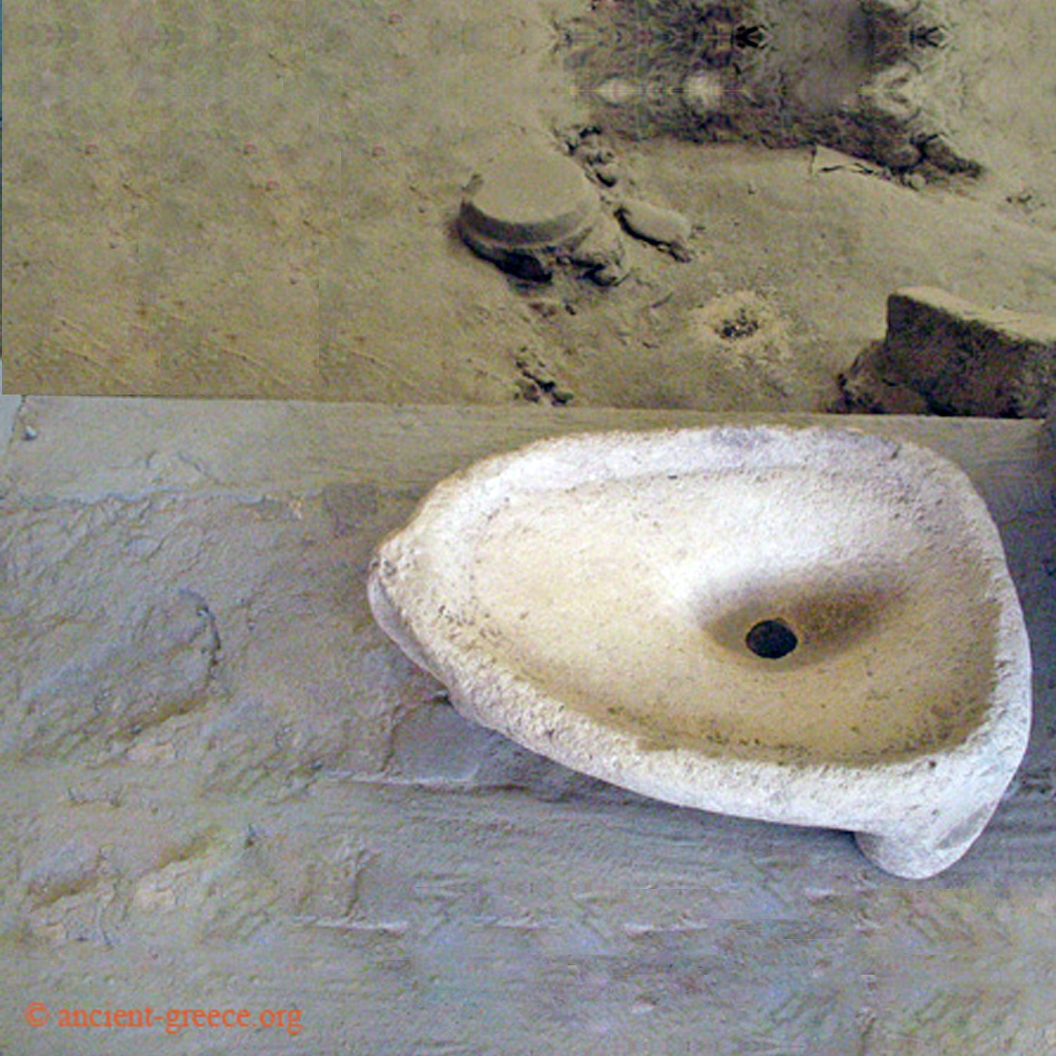 Antique Stone Sink from Akrotiti, Greece.