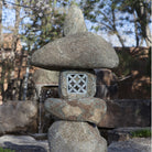 Stone Forest 48"h Wabi Stone Lantern created from natural boulders using minimal carving. 