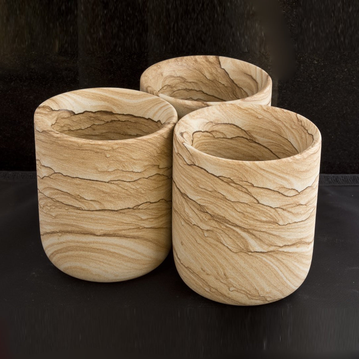 Sandstone Cup - Modern Office Decor - Stone Forest