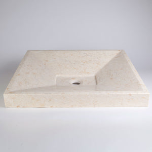SYNC Drop-In Vessel Sink, Crema Marfil Marble image 1 of 4